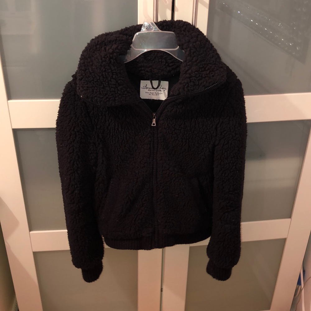 Black fuzzy jacket